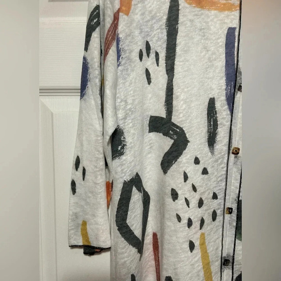 JESS & JANE "SURPRISE" ABSTRACT SWEATER KNIT TUNIC. Size 1X - Picture 4 of 7